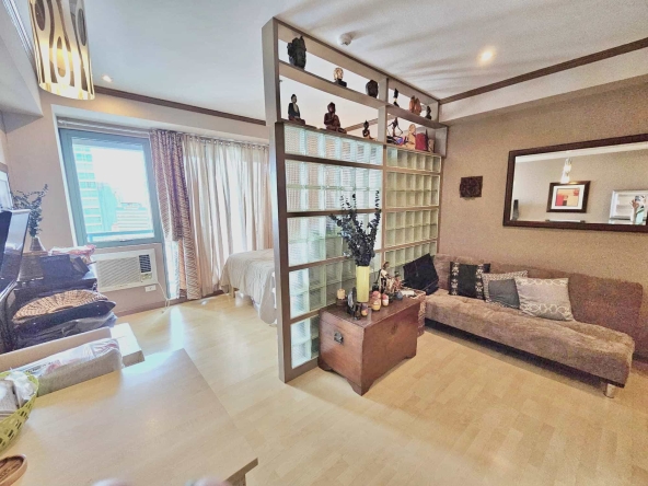 RUSH!!! For Sale Furnished Studio Unit In Greenfield District Across Shangri-La Mall Mandaluyong Near Ortigas Center - Livingroom