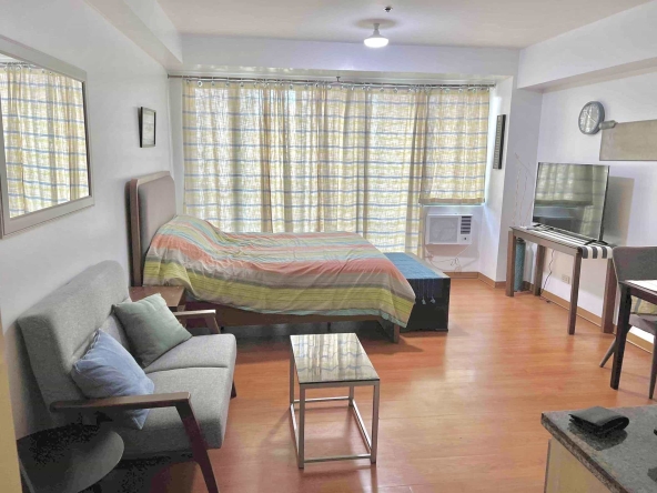 Condo For Sale Fully Furnished Studio Unit With Balcony In Soho Central Mandaluyong Near Ortigas Center Across Shangri-La Mall - Livingroom
